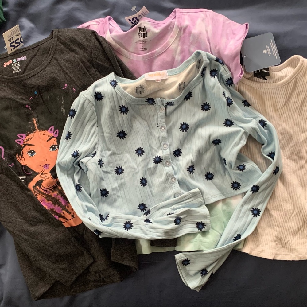 LOT of 4 Girls Shirts size 10/12
